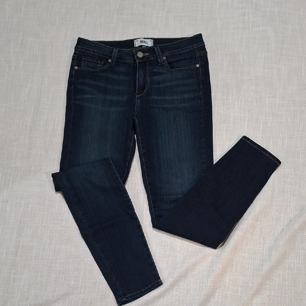 PAIGE Women's Dark Blue Skinny Jeans